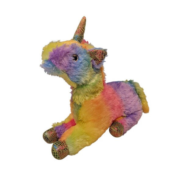 12" Plush Rainbow Unicorn Stuffed Animal Wild Republic Colorful - Picture 2 of 7